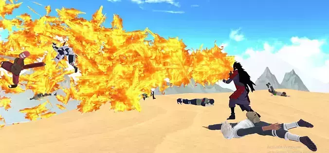 MADARA VS Allied Shinobis Desert Ninja War FBX 3D model