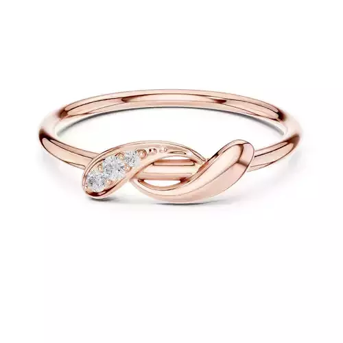 Fish Inspired Round Diamond Engagement Woman Ring 3DM STL Video