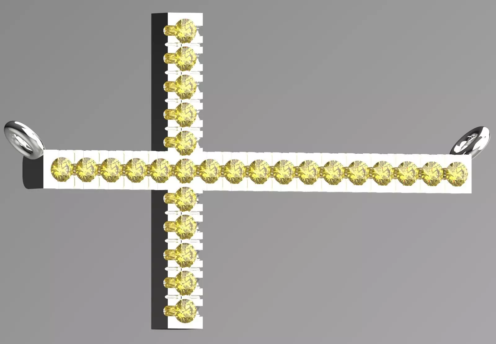 Yellow Gold Cross 3dm STL Pendant with Diamonds Model jp0206 3D print model_16