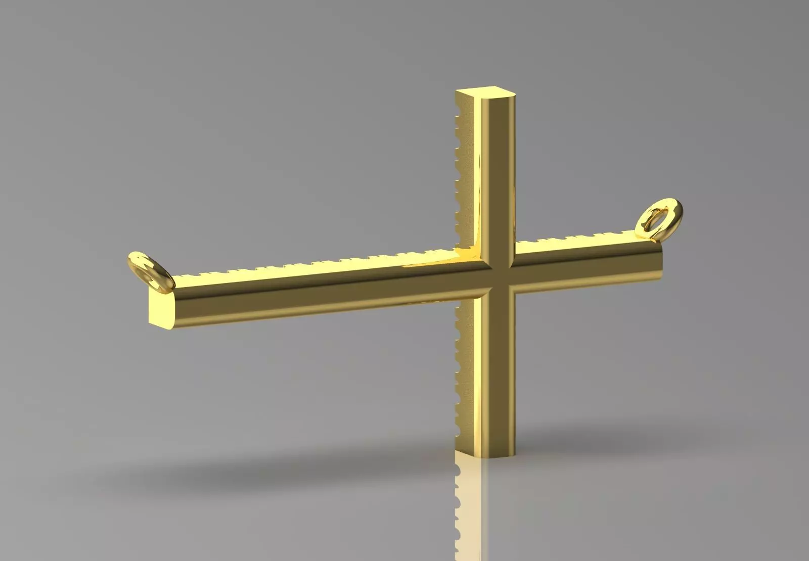 Yellow Gold Cross 3dm STL Pendant with Diamonds Model jp0206 3D print model_4