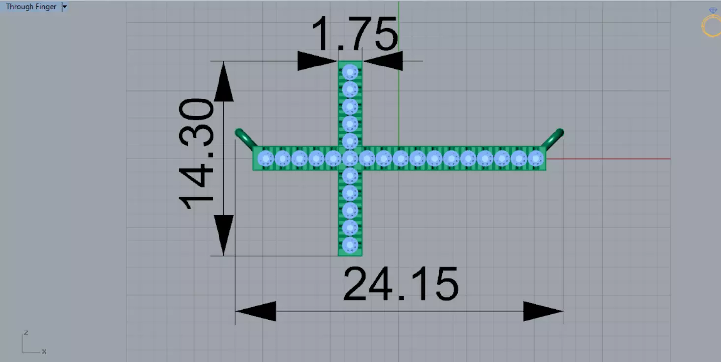 Yellow Gold Cross 3dm STL Pendant with Diamonds Model jp0206 3D print model_13