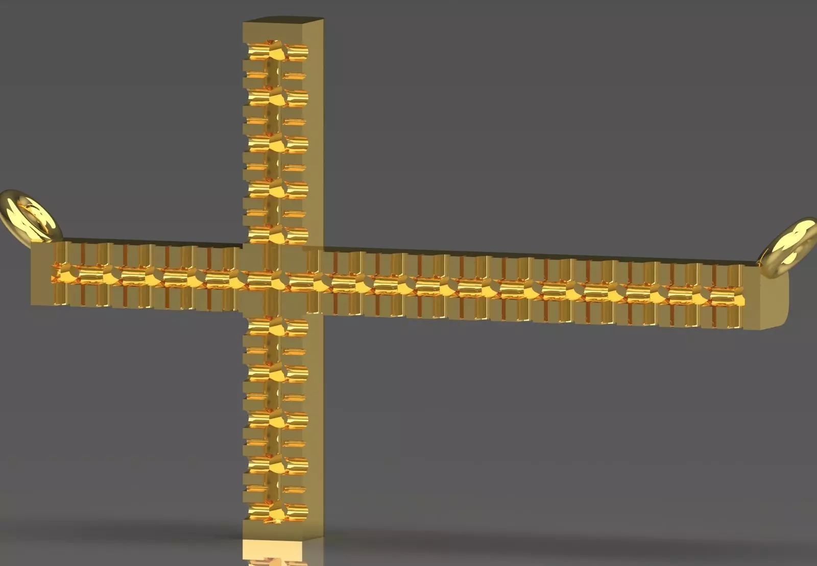 Yellow Gold Cross 3dm STL Pendant with Diamonds Model jp0206 3D print model_15