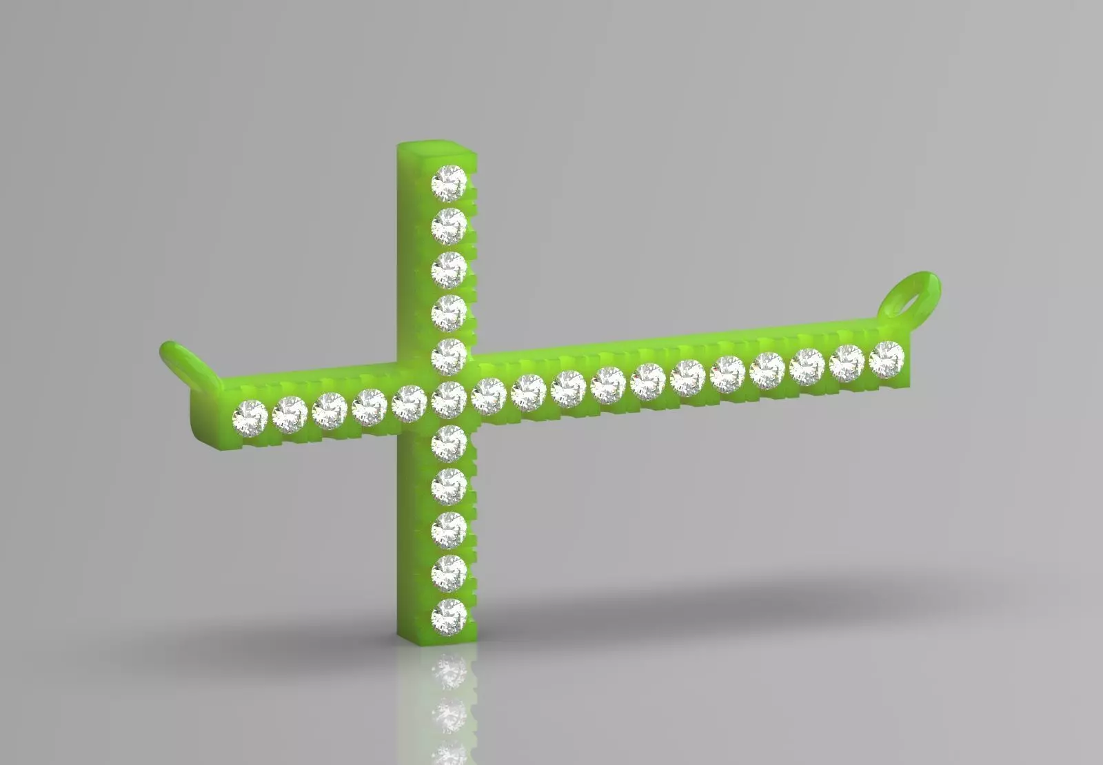 Yellow Gold Cross 3dm STL Pendant with Diamonds Model jp0206 3D print model_27