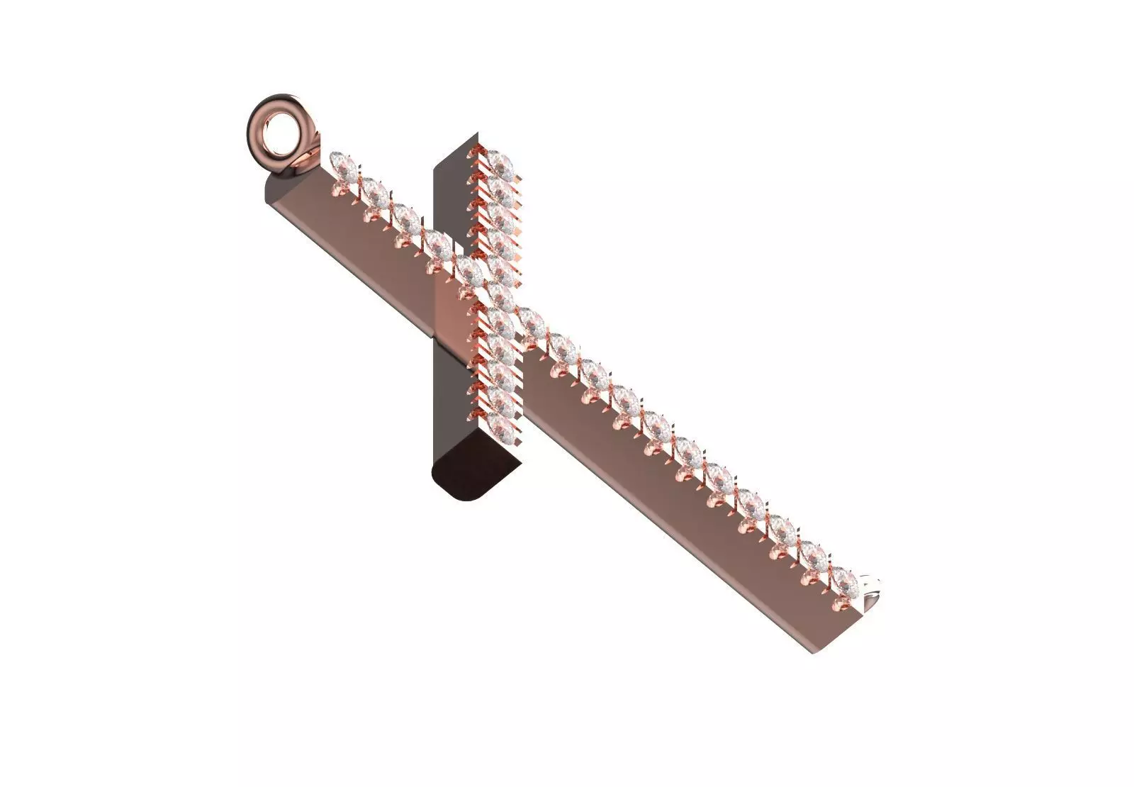 Yellow Gold Cross 3dm STL Pendant with Diamonds Model jp0206 3D print model_18