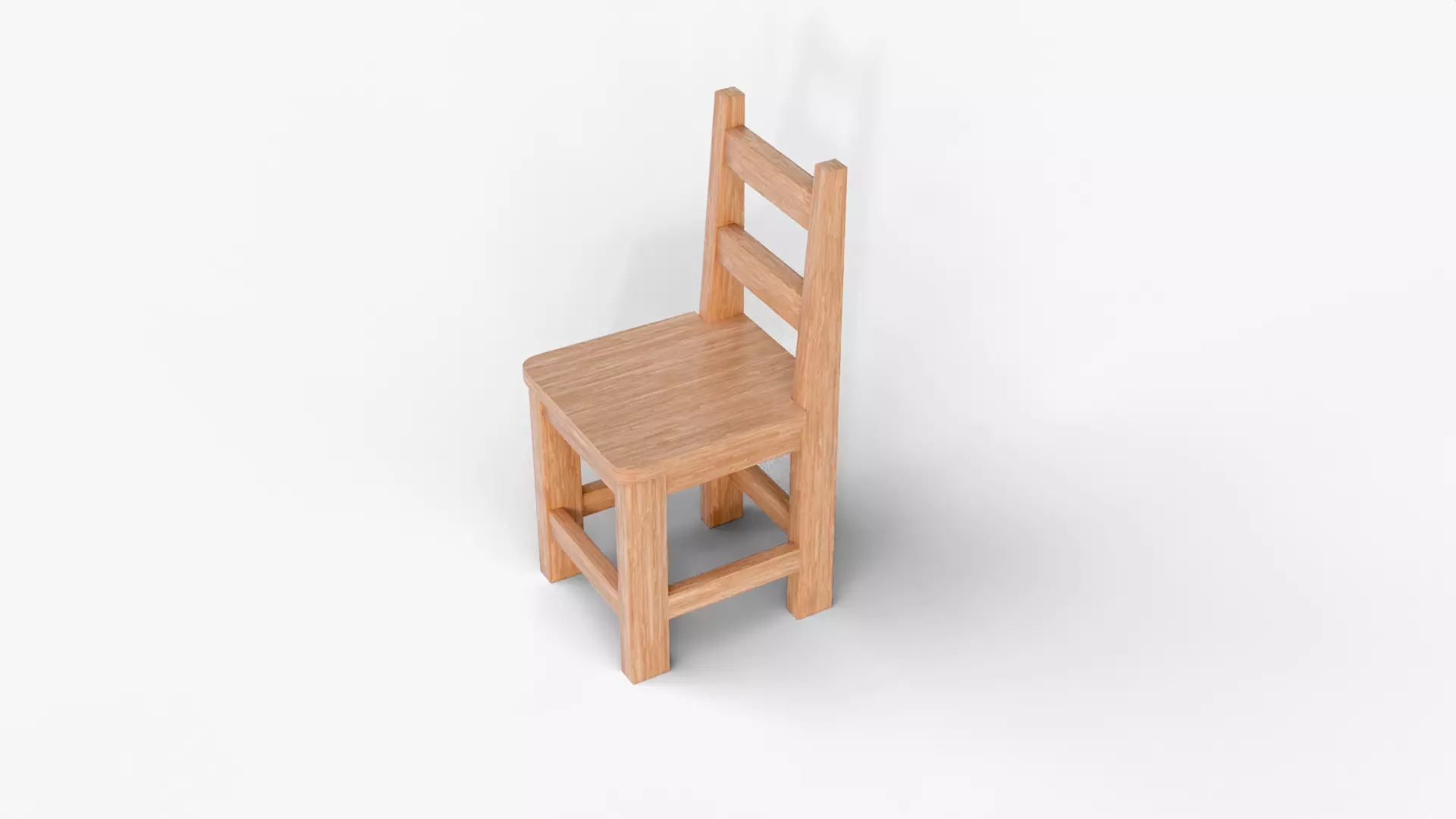 Realistic Wooden Dining Chair for Archviz and Home Design Low-poly 3D model_9