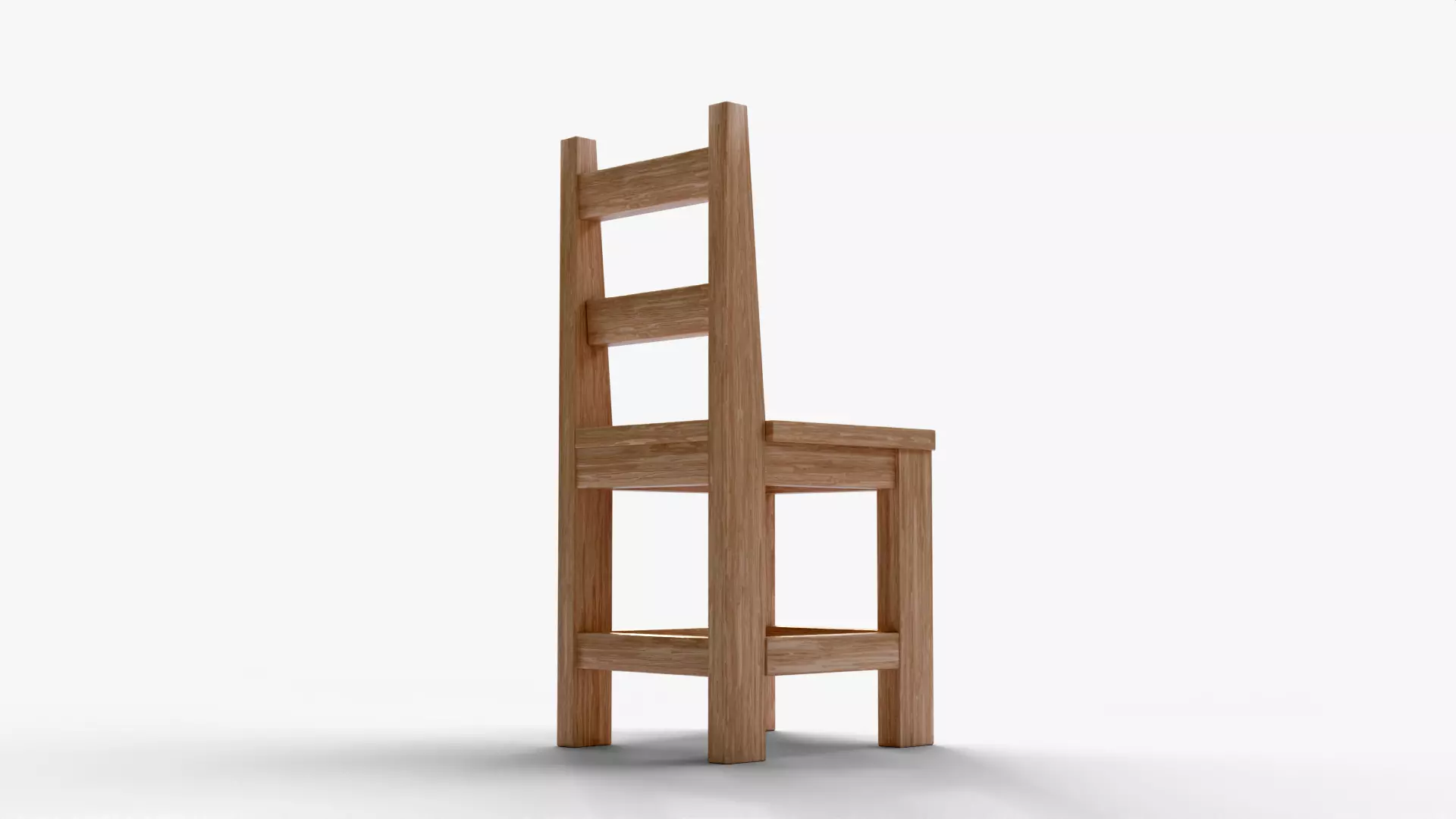 Realistic Wooden Dining Chair for Archviz and Home Design Low-poly 3D model_3