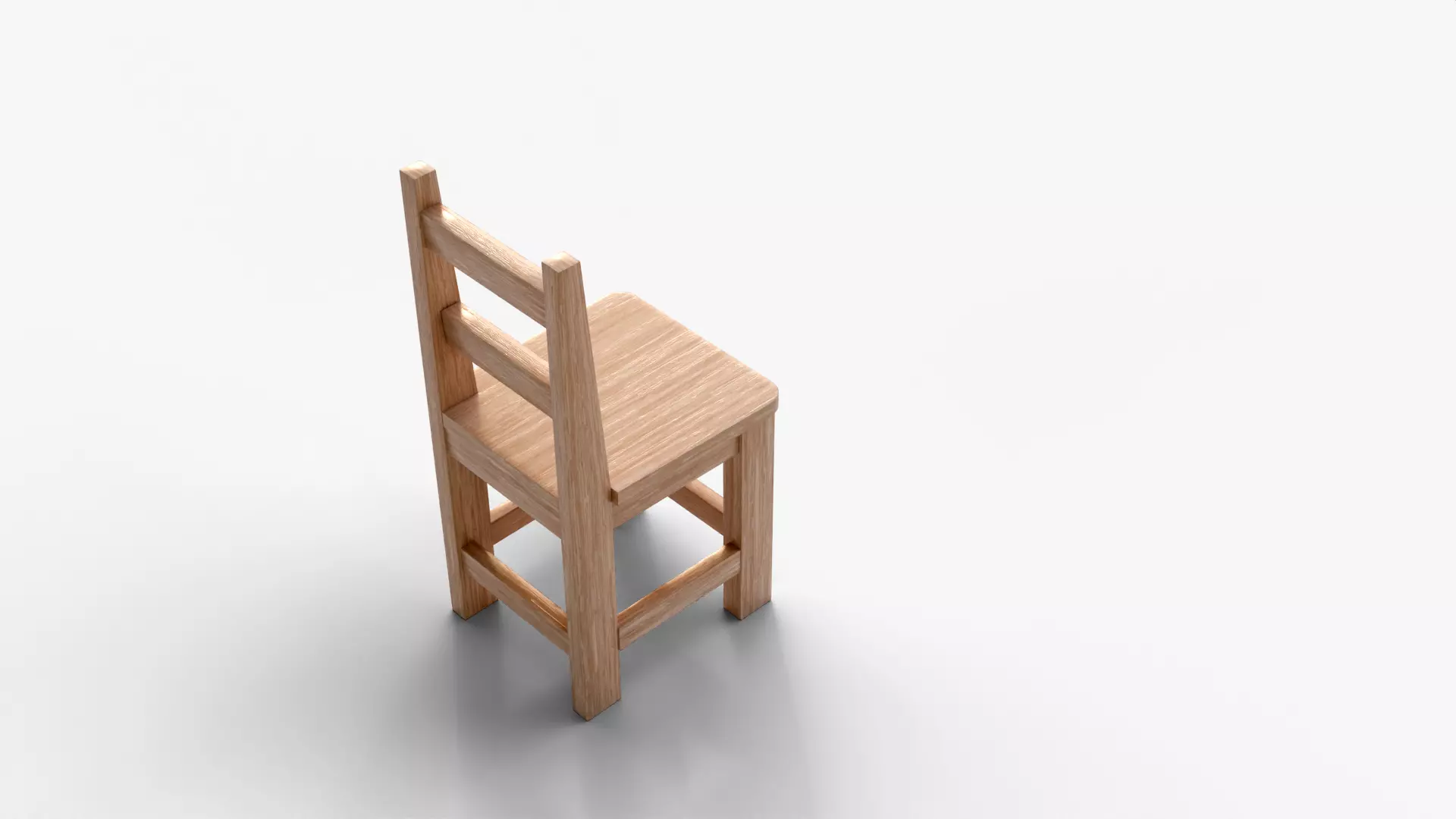 Realistic Wooden Dining Chair for Archviz and Home Design Low-poly 3D model_8