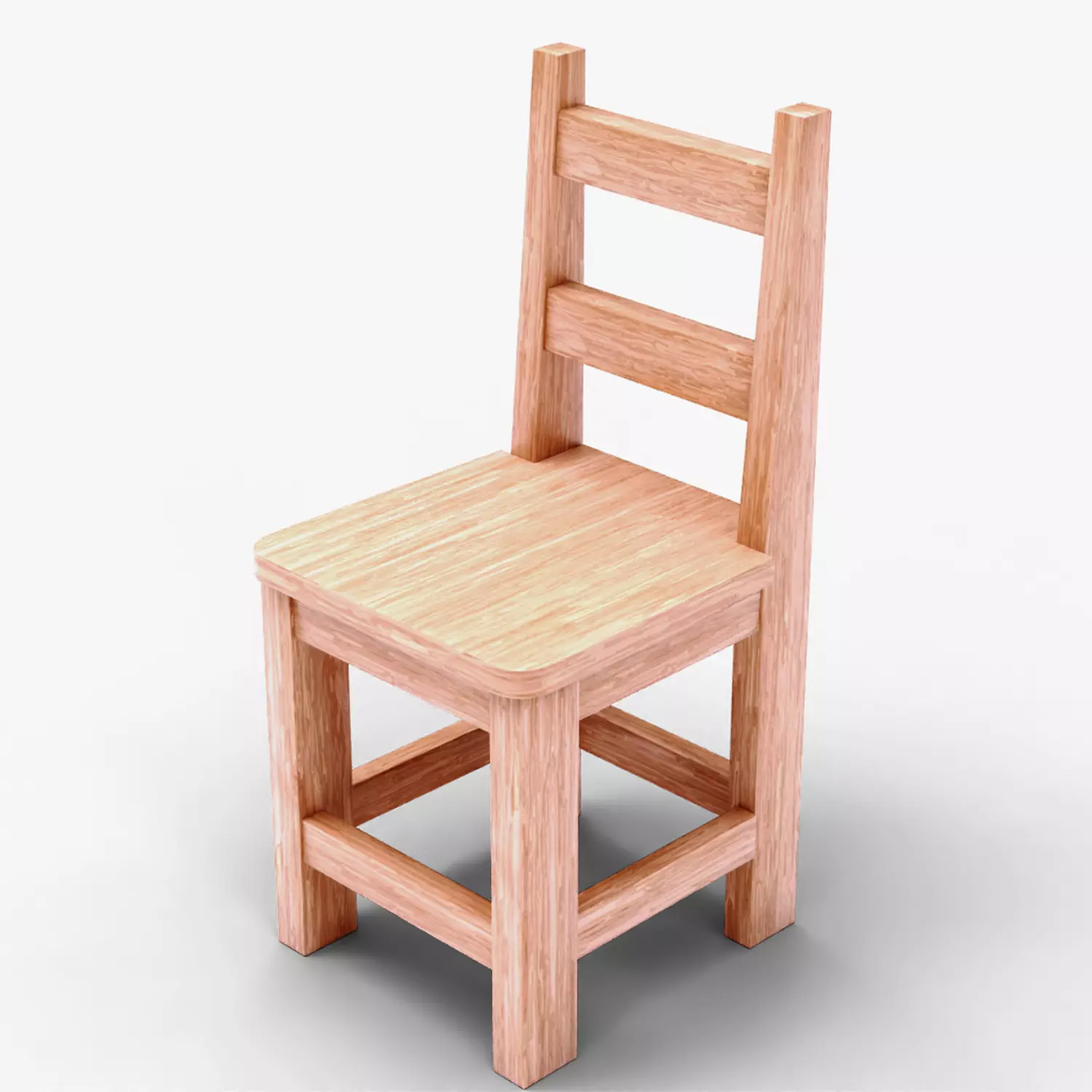 Realistic Wooden Dining Chair for Archviz and Home Design Low-poly 3D model_0