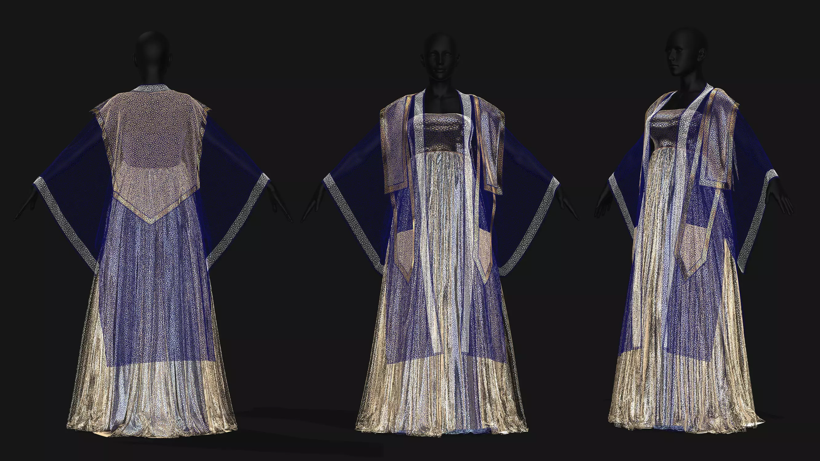 6 Female Kimono Outfit 3D model_18