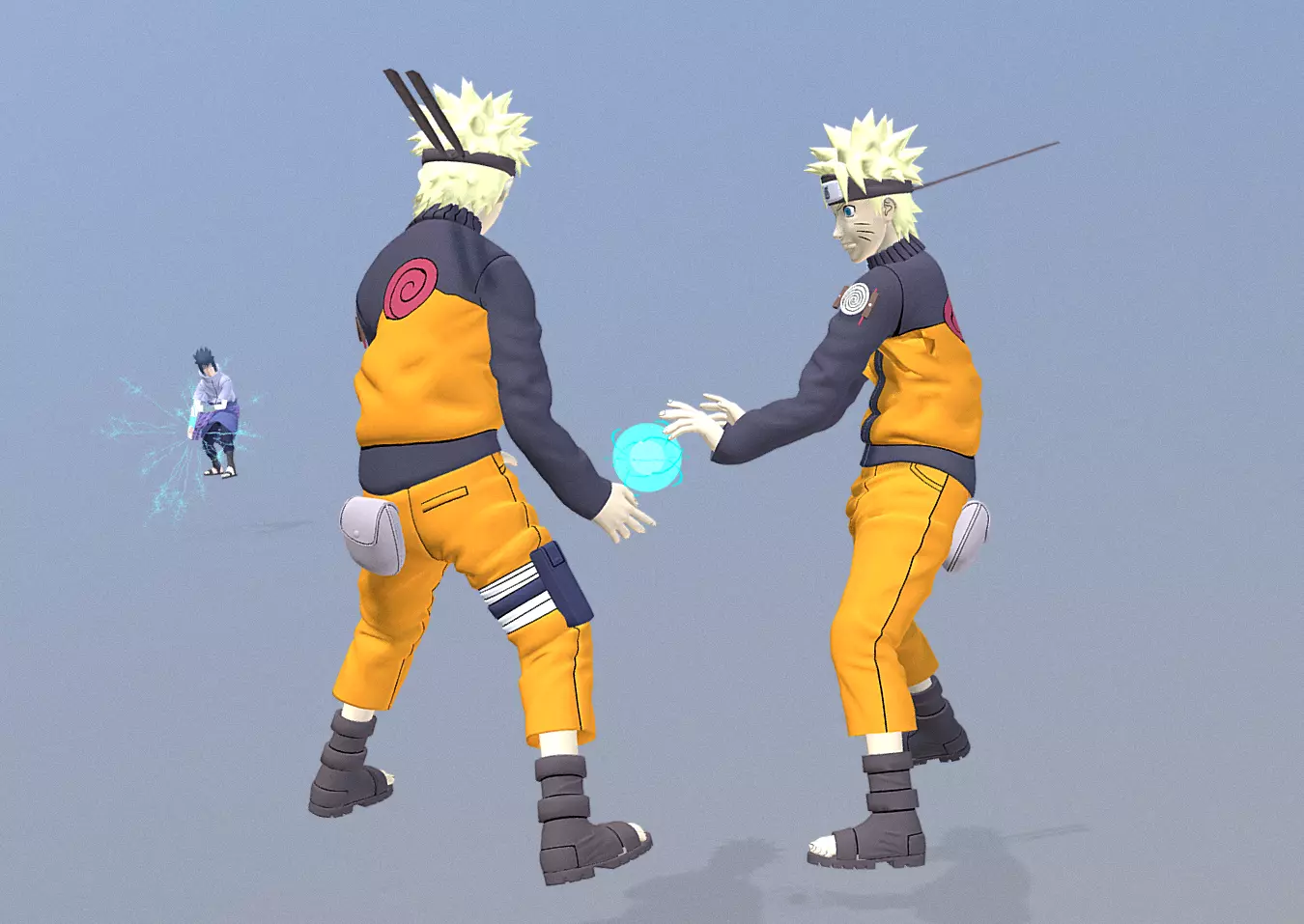 NARUTO vs Sasuke Lightning Volt plus Rasegan FB 3D model_3