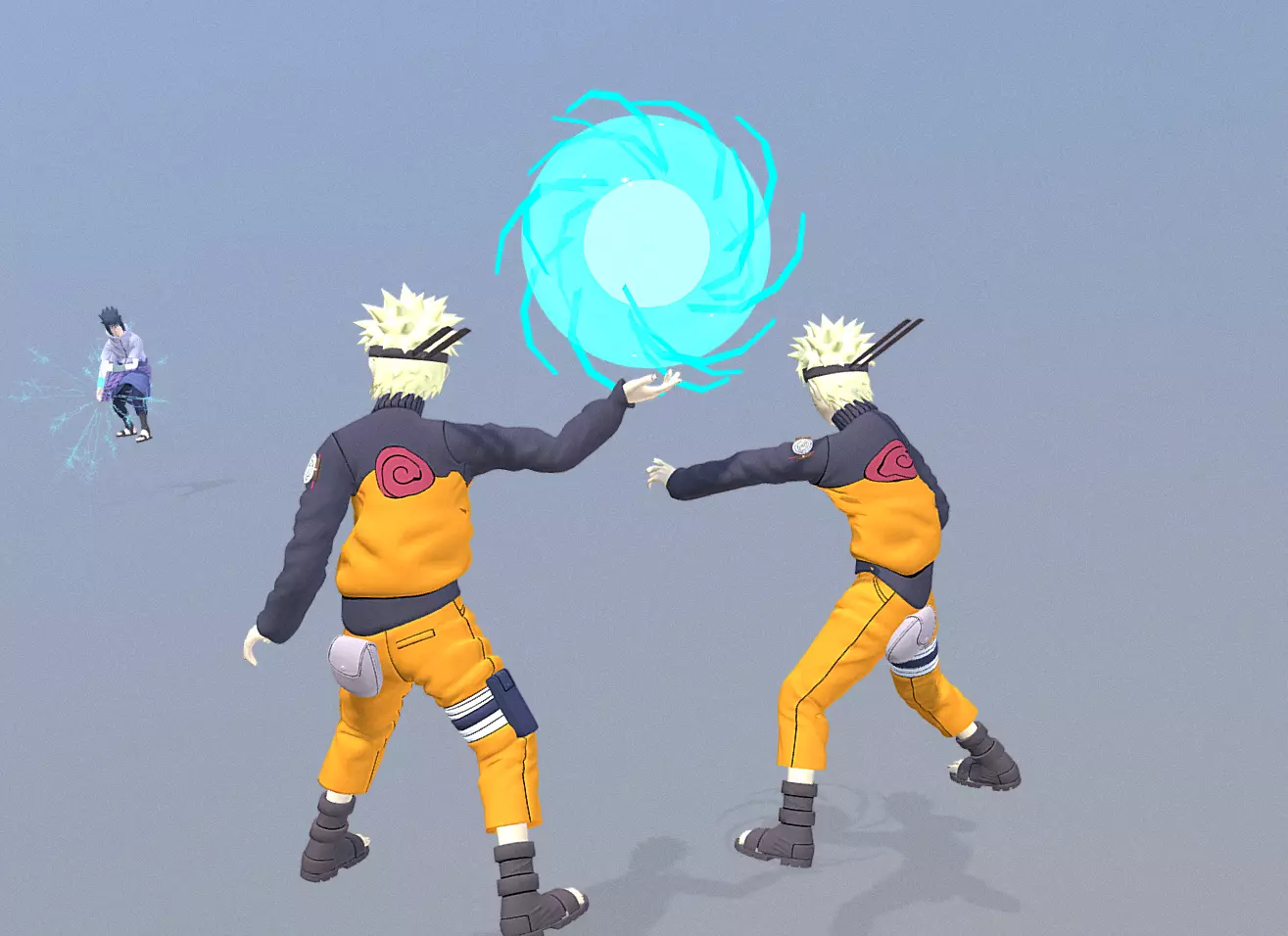 NARUTO vs Sasuke Lightning Volt plus Rasegan FB 3D model_1