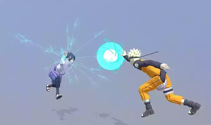 NARUTO vs Sasuke Lightning Volt plus Rasegan FB 3D model