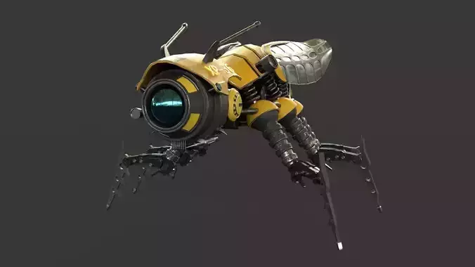 Robo BeeFly Low-poly 3D model