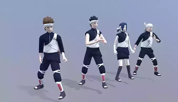 Hidden Cloud Allied Shinobi FBX 3D model