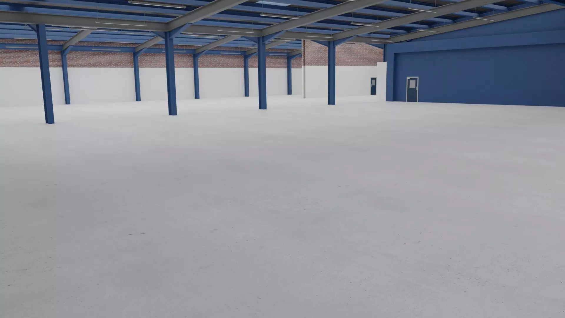 Modern Storage Facility Scene High Quality 3D Asset Low-poly 3D model_0