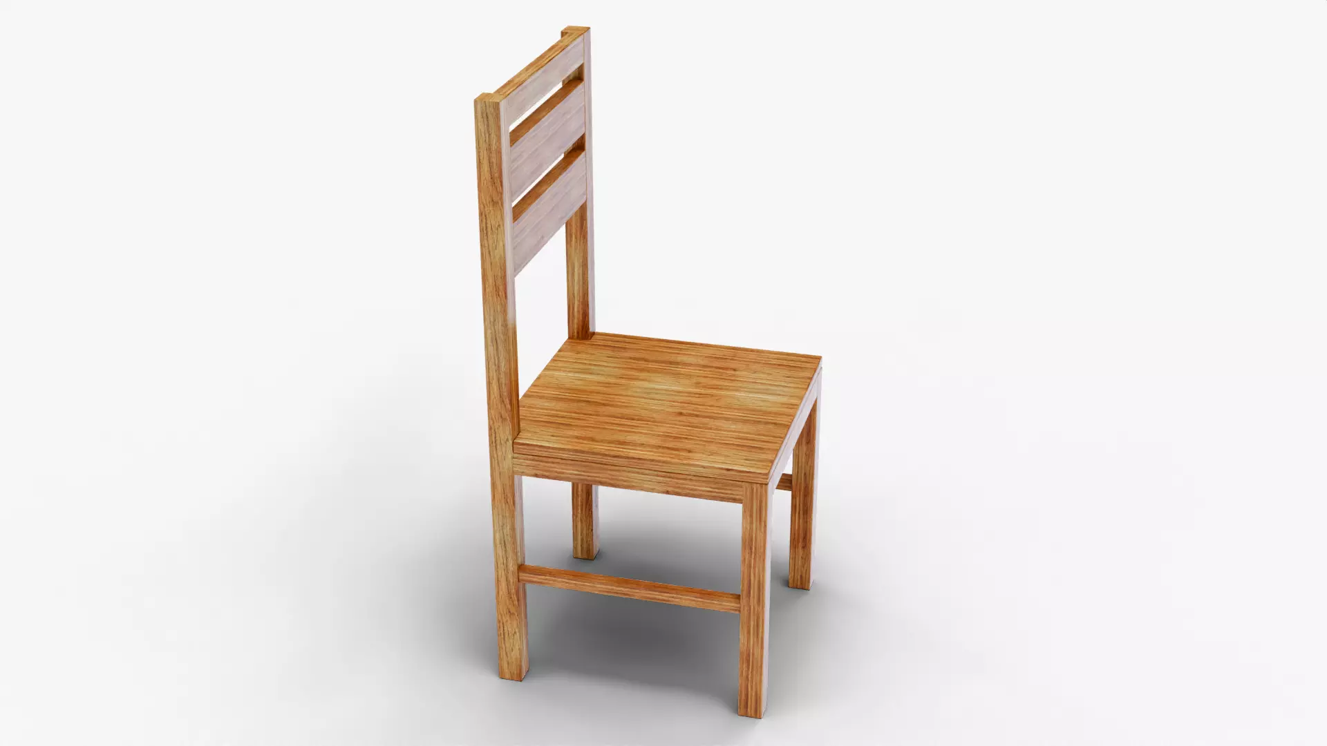 Minimalist Wooden Chair 3D Model with Furniture for Design Low-poly 3D model_4