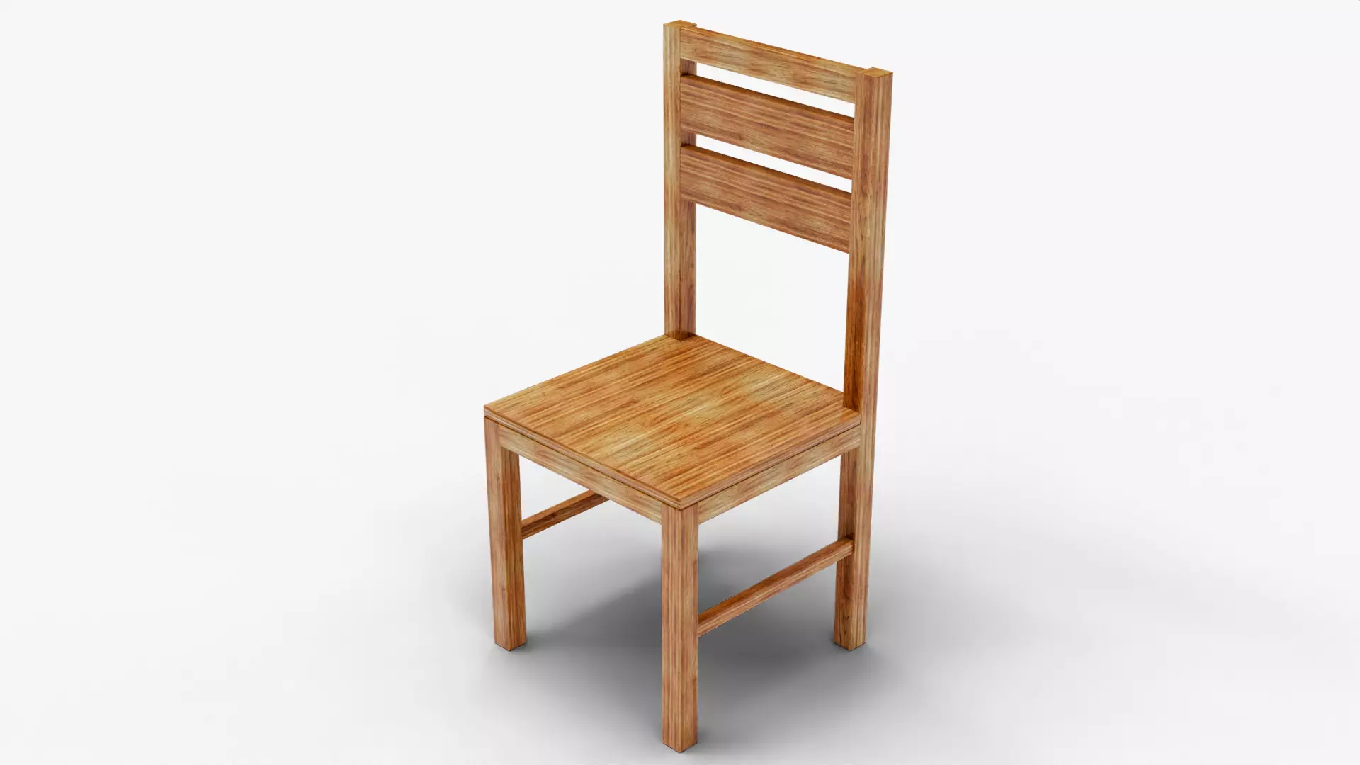 Minimalist Wooden Chair 3D Model with Furniture for Design Low-poly 3D model_2