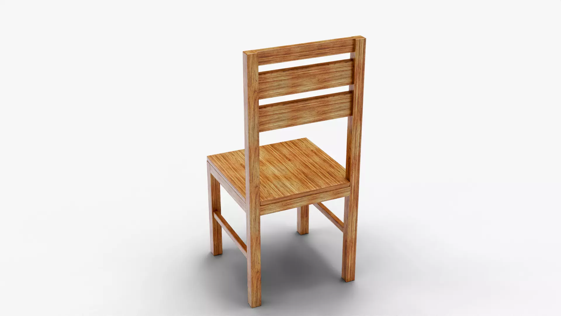 Minimalist Wooden Chair 3D Model with Furniture for Design Low-poly 3D model_3