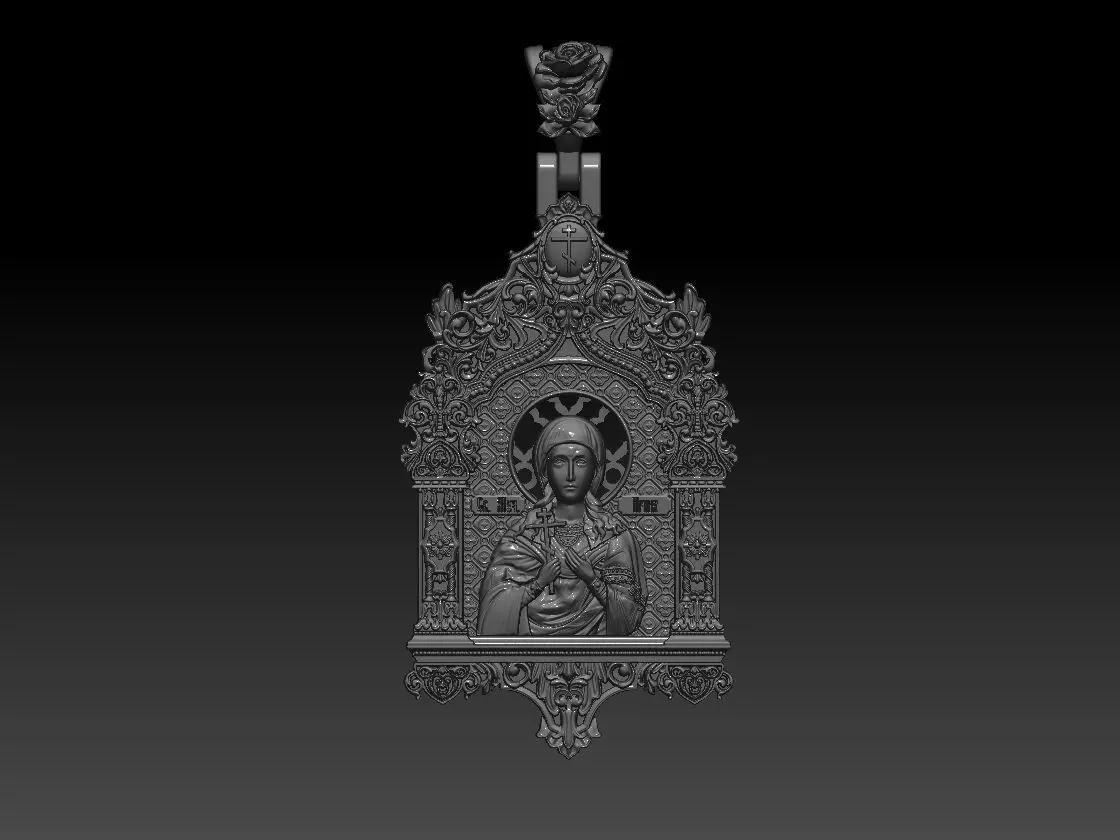 De Santa Irene pendant 3d print model 3D print model_2