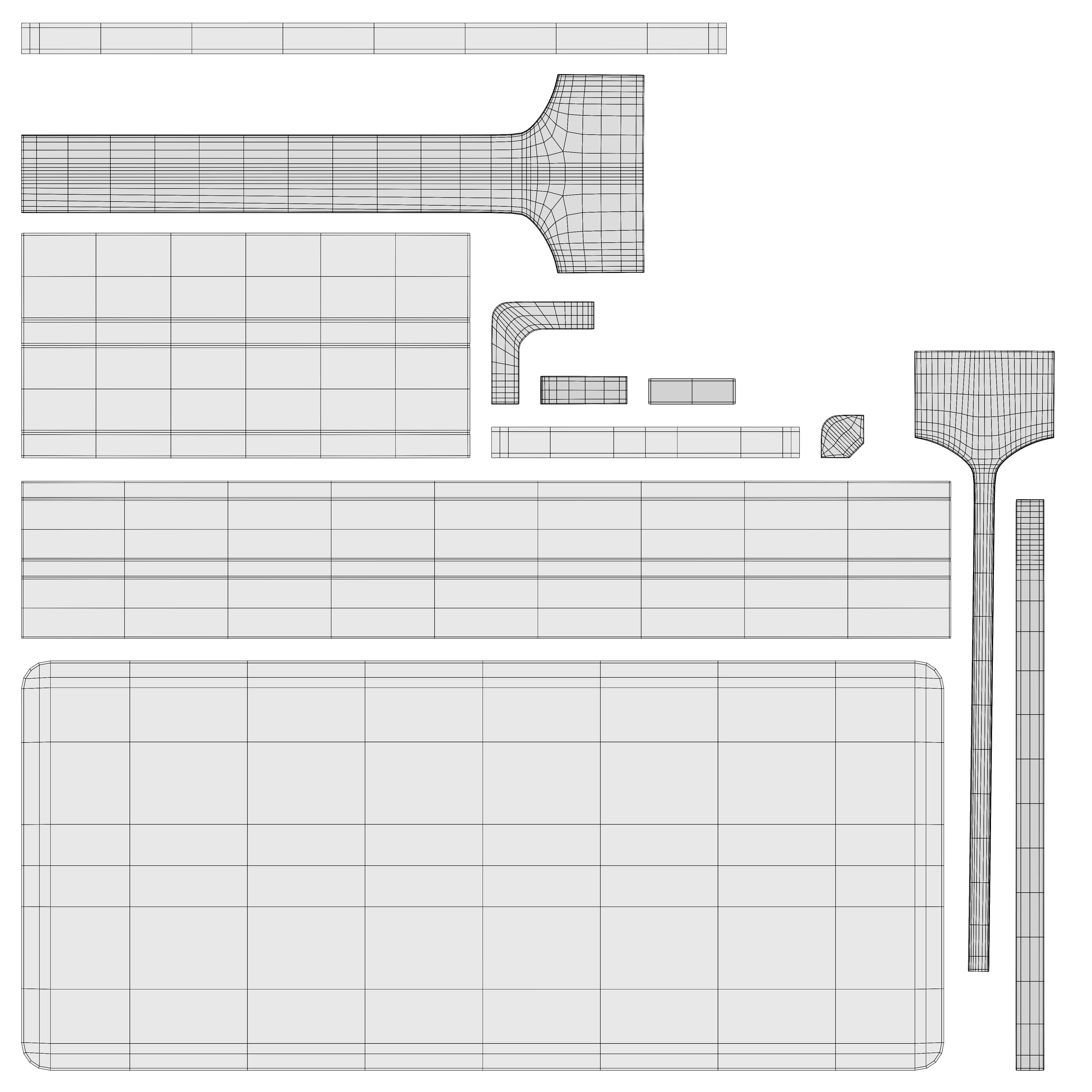 Classic Wooden Table for Interior Decor With Realistic Textures Low-poly 3D model_10