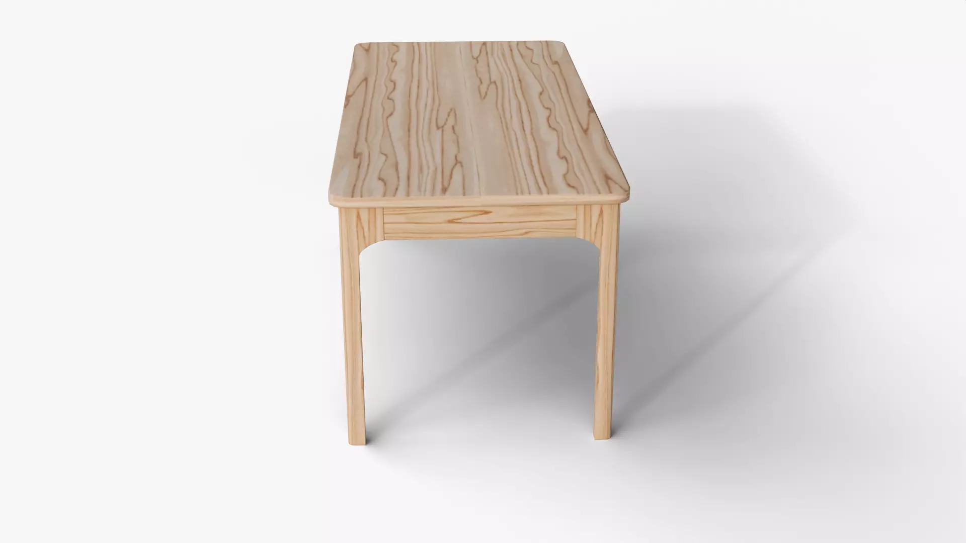 Classic Wooden Table for Interior Decor With Realistic Textures Low-poly 3D model_5