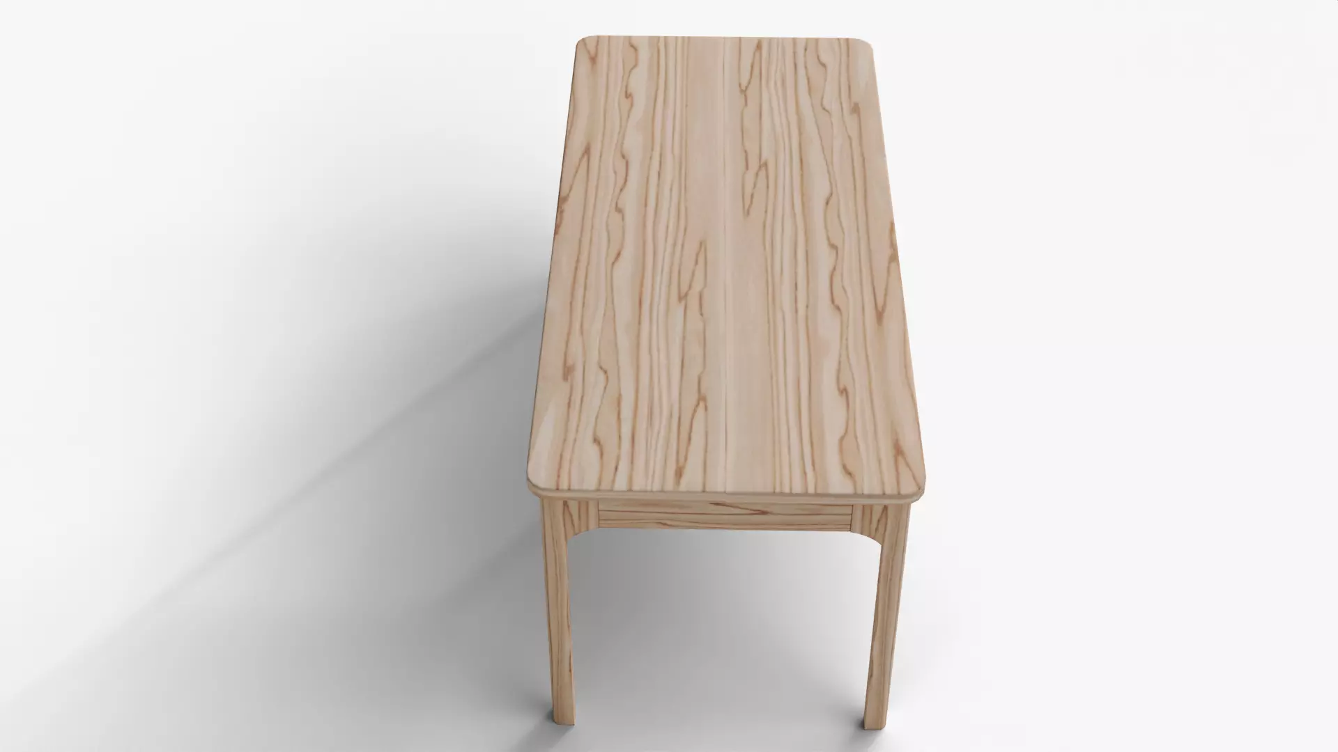 Classic Wooden Table for Interior Decor With Realistic Textures Low-poly 3D model_6