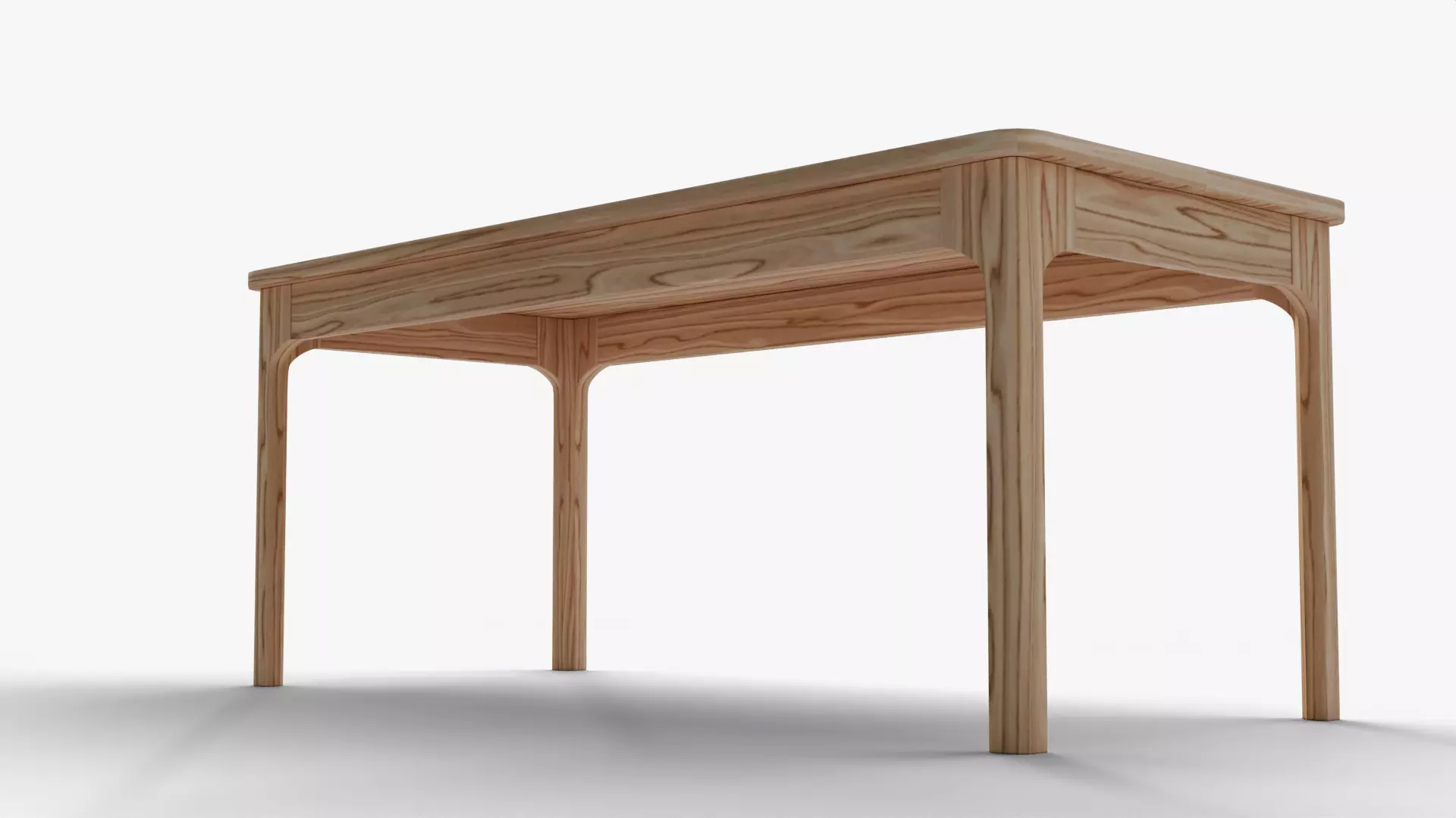 Classic Wooden Table for Interior Decor With Realistic Textures Low-poly 3D model_8