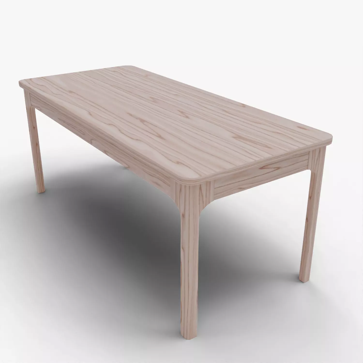 Classic Wooden Table for Interior Decor With Realistic Textures Low-poly 3D model_0
