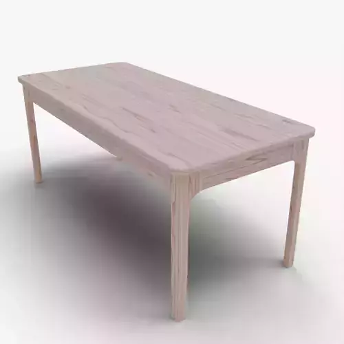 Classic Wooden Table for Interior Decor With Realistic Textures Low-poly 3D model