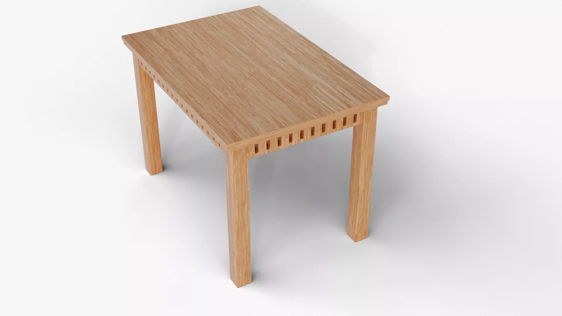  Wooden Table 3D Model With Stylish Furniture Interior Design  Low-poly 3D model_5