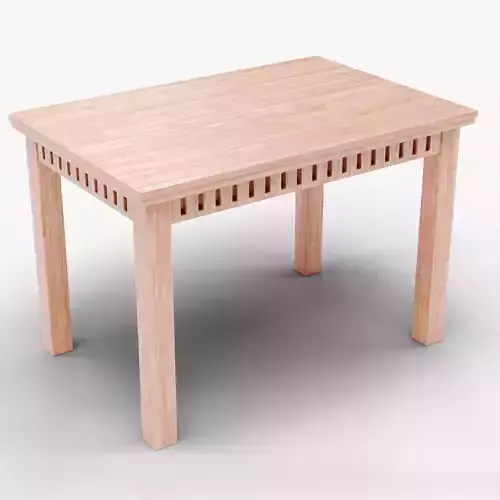  Wooden Table 3D Model With Stylish Furniture Interior Design  3D model