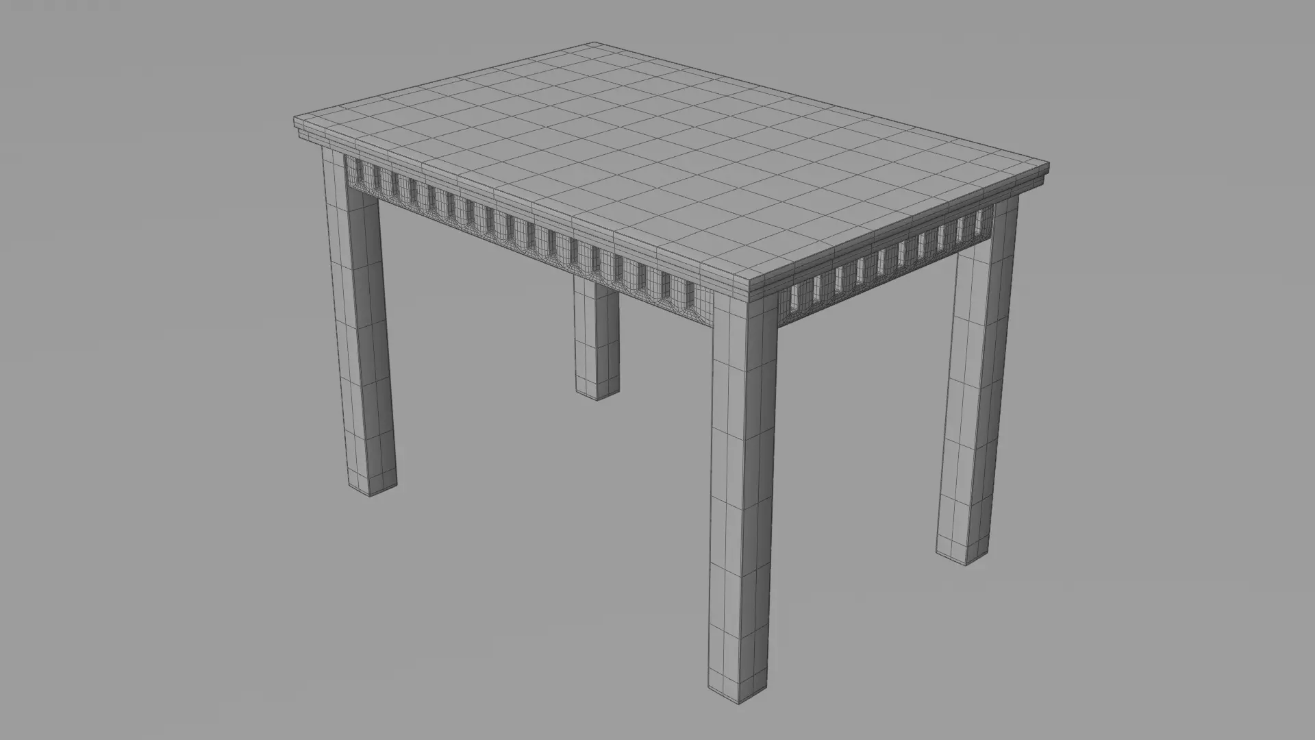  Wooden Table 3D Model With Stylish Furniture Interior Design  Low-poly 3D model_9