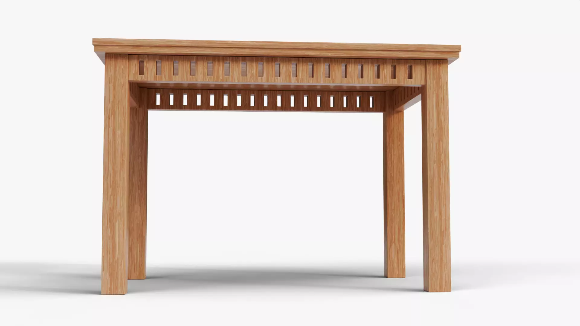  Wooden Table 3D Model With Stylish Furniture Interior Design  Low-poly 3D model_3