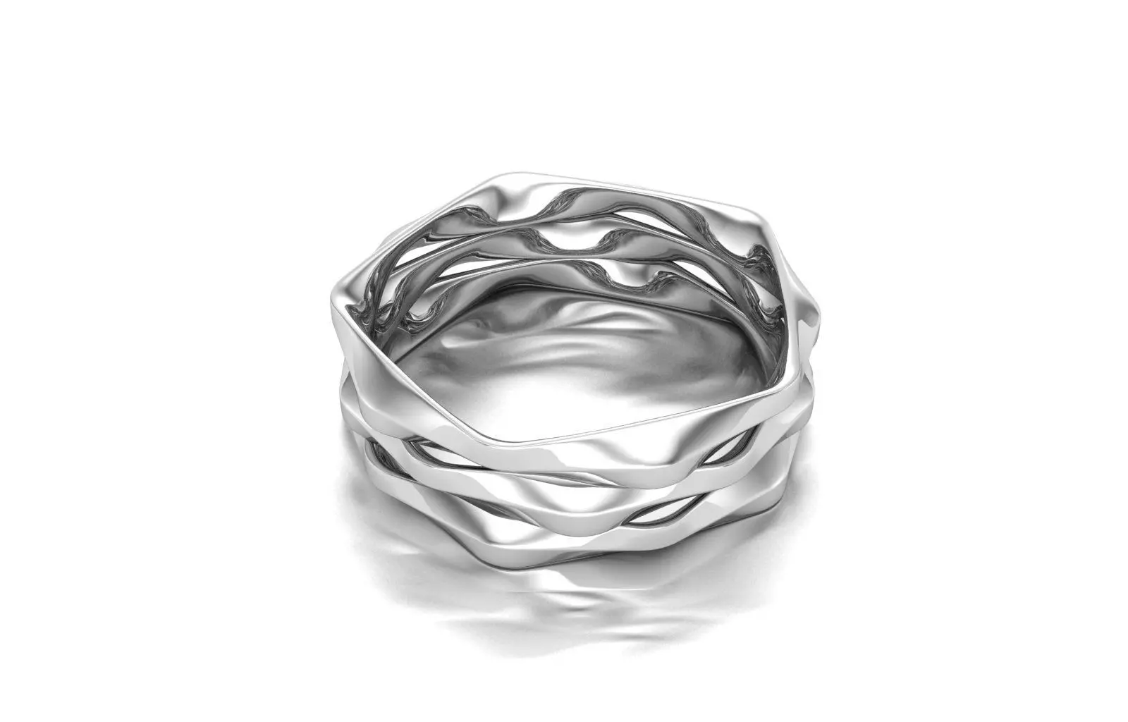 Engagement Ring 3D print model_7