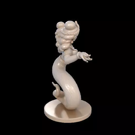 2001 Ivory Twin Headed Serpent Dancer Indian Style 3D print model_29