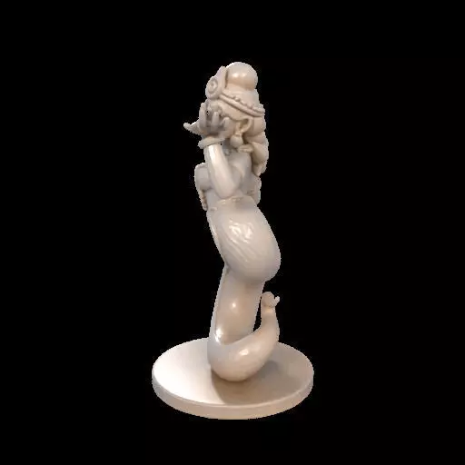 2001 Ivory Twin Headed Serpent Dancer Indian Style 3D print model_15