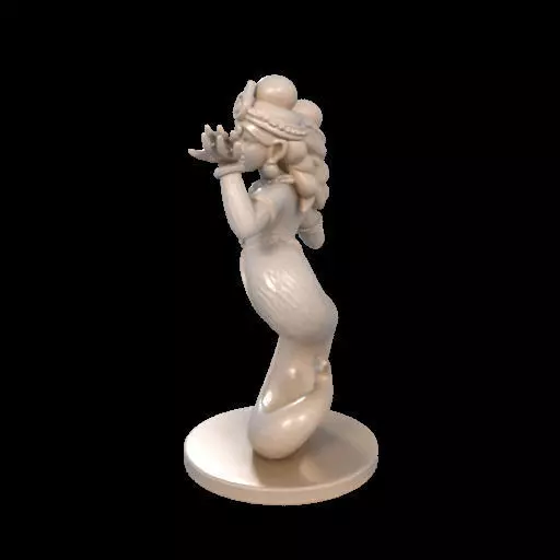 2001 Ivory Twin Headed Serpent Dancer Indian Style 3D print model_14