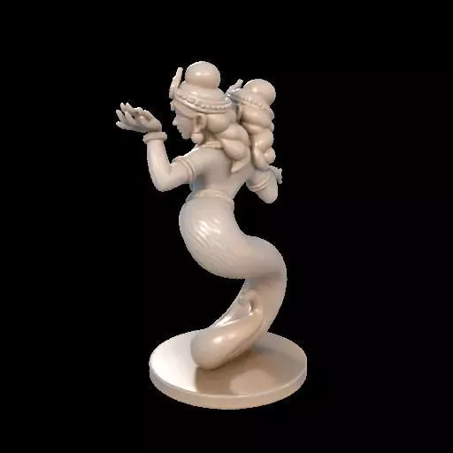 2001 Ivory Twin Headed Serpent Dancer Indian Style 3D print model_11