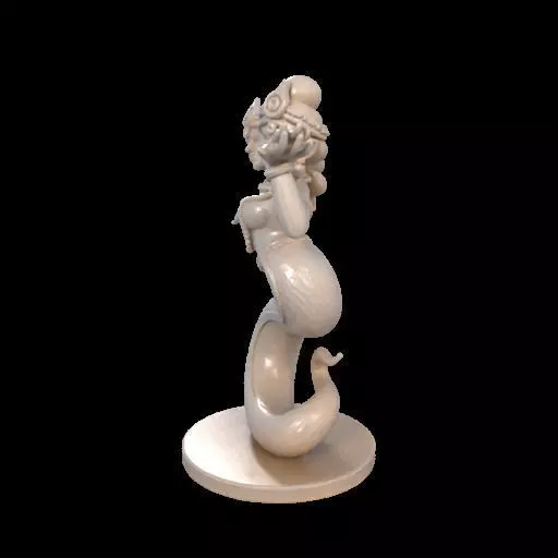 2001 Ivory Twin Headed Serpent Dancer Indian Style 3D print model_16