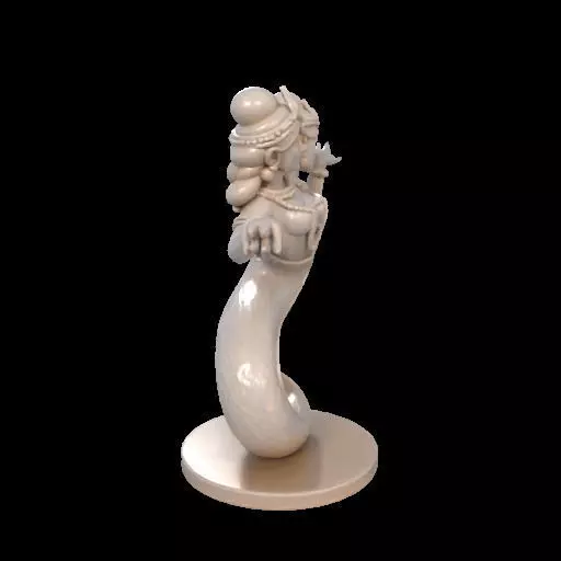 2001 Ivory Twin Headed Serpent Dancer Indian Style 3D print model_26