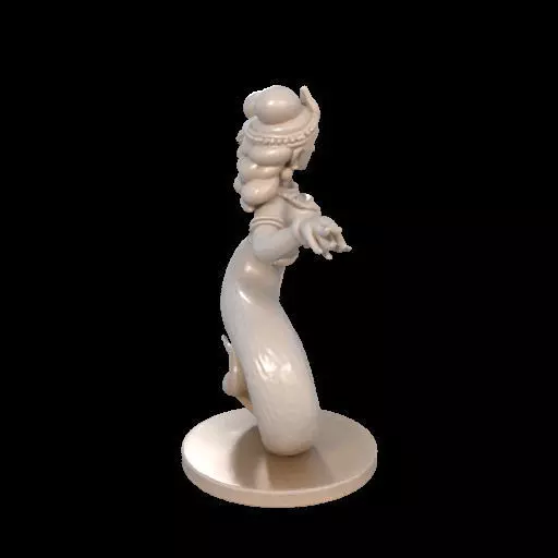 2001 Ivory Twin Headed Serpent Dancer Indian Style 3D print model_28