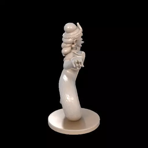 2001 Ivory Twin Headed Serpent Dancer Indian Style 3D print model_27