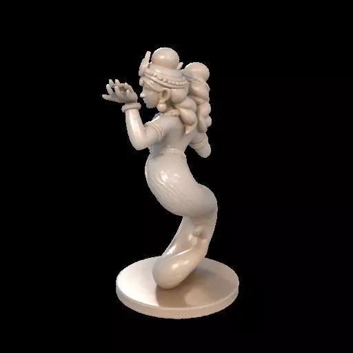2001 Ivory Twin Headed Serpent Dancer Indian Style 3D print model_13