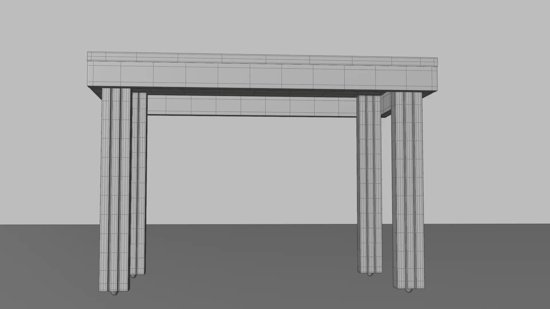 Dark Wooden Dining Table 3D Model With Elegant Furniture Low-poly 3D model_6