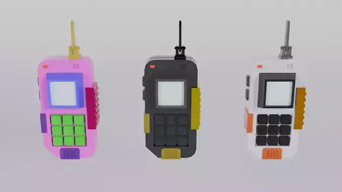 Sci-Fi Phone Low-Poly 3D Model 