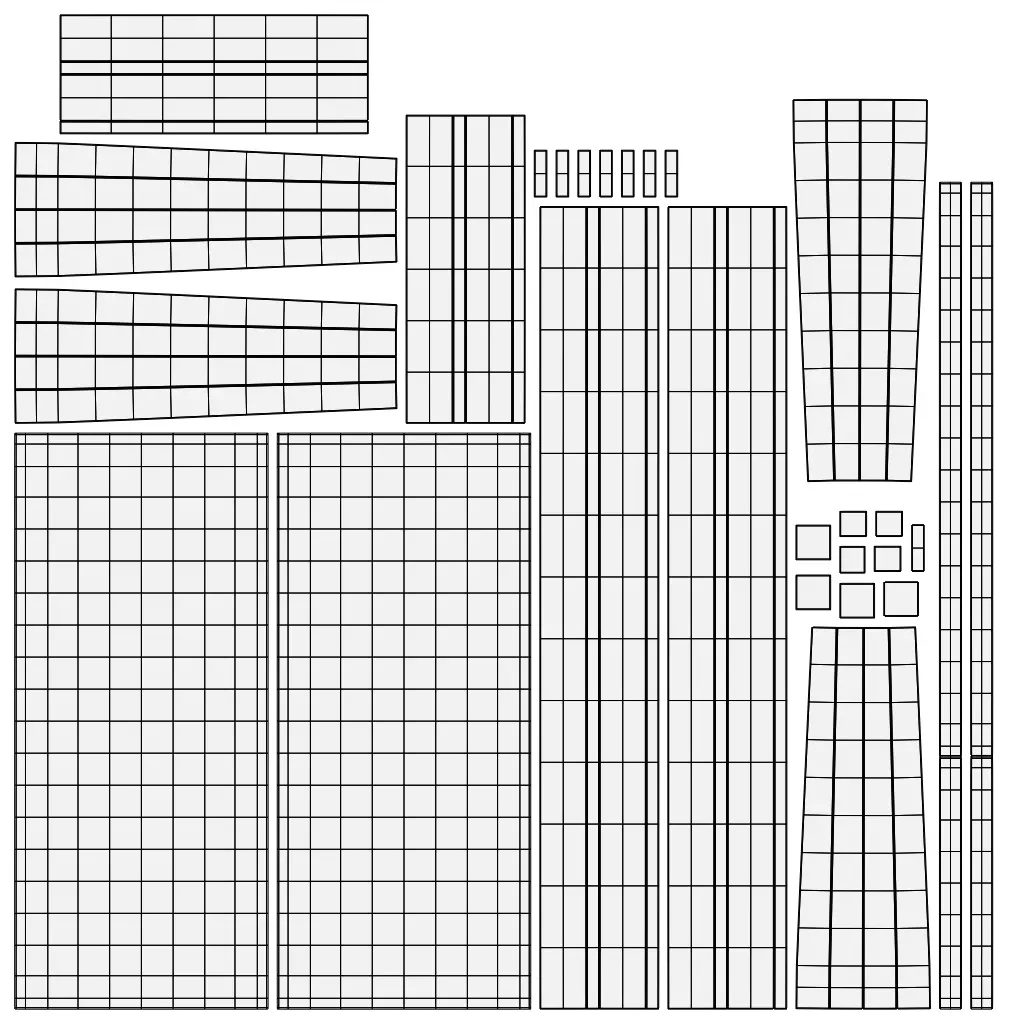 Perfect Woodcraft Sheesham Wood 6 Seater Dining Table Low-poly 3D model_8