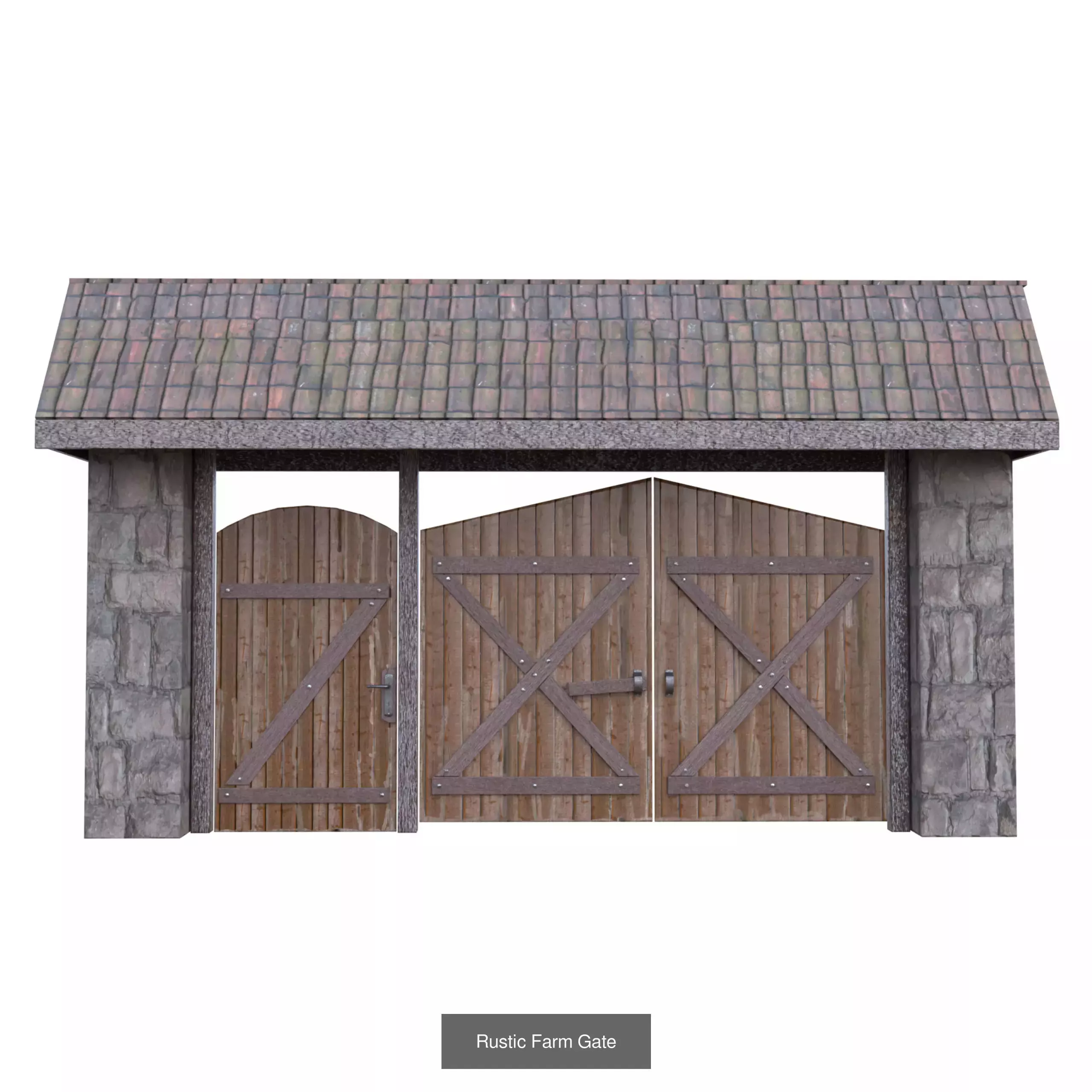Rustic Gates Colection 3D Model Collection_2
