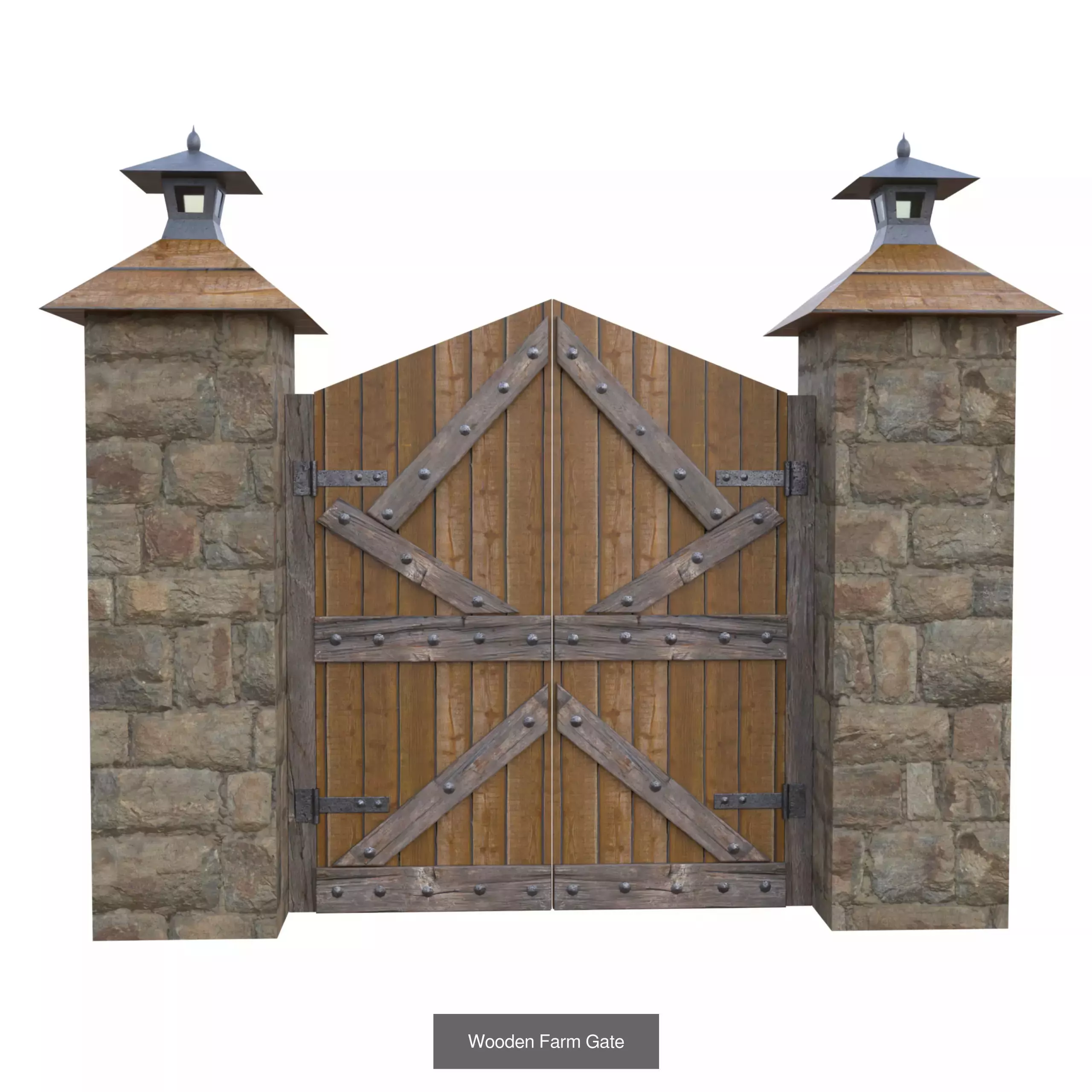 Rustic Gates Colection 3D Model Collection_5