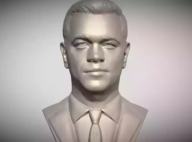 Matt Damon bust for 3D printing