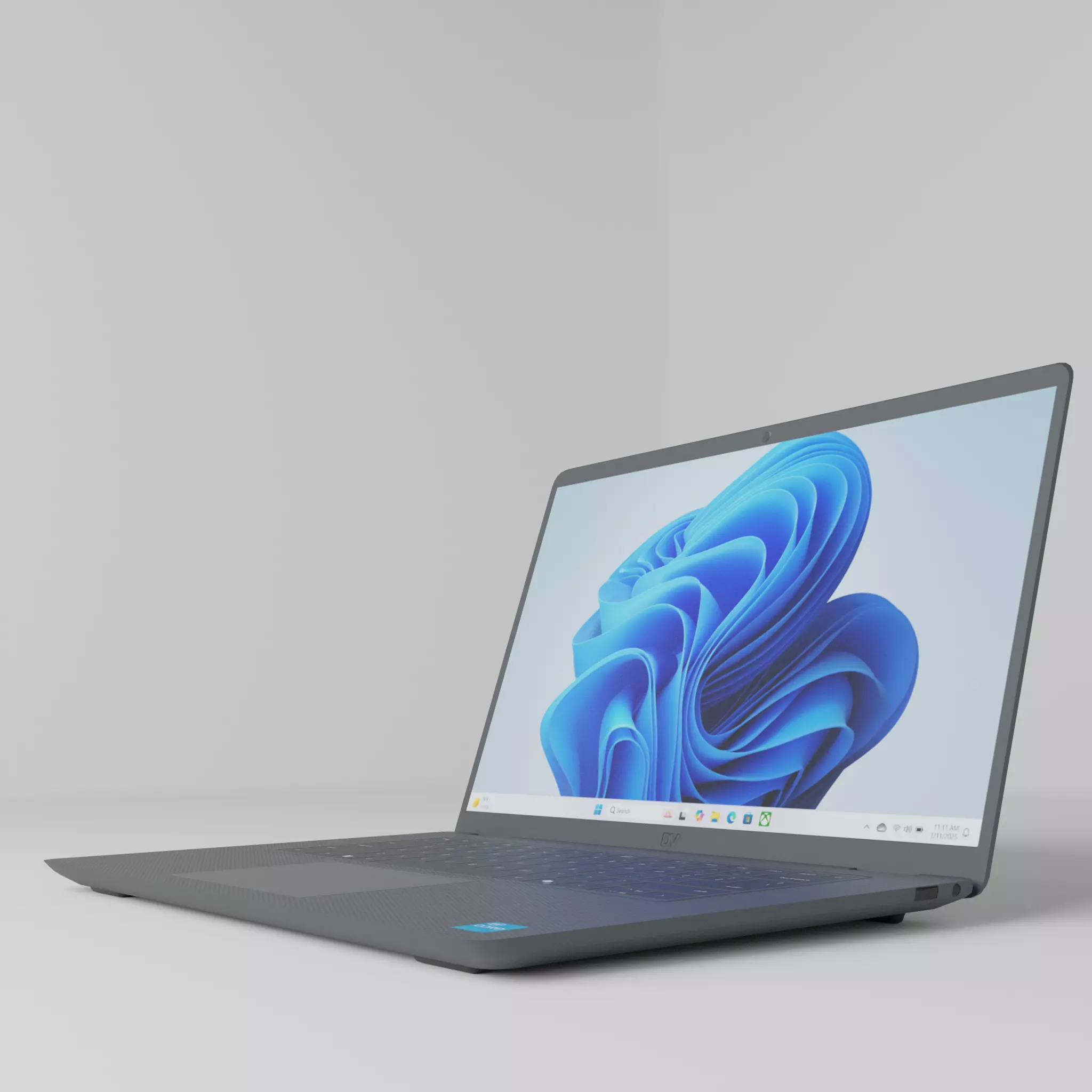 Laptop Low-poly 3D model_3
